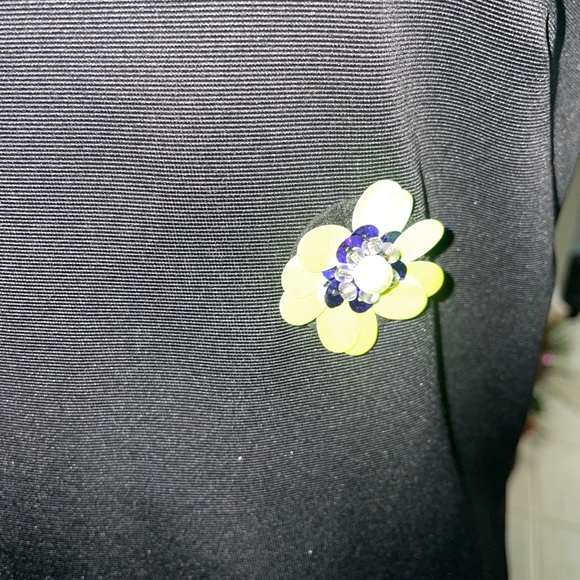 Nicole Miller New York Detail Floral Embellished Dress Sz 8 - Picture 3 of 9